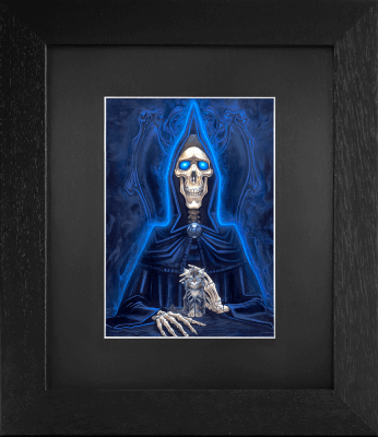 Death With Kitten Framed Print