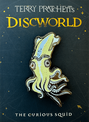 The Year of the Curious Squid Enamel Pin Badge