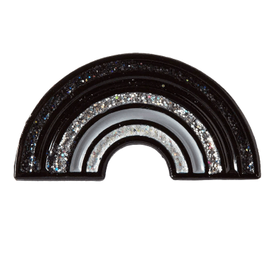 Black Rainbow Enamel Pin Badge