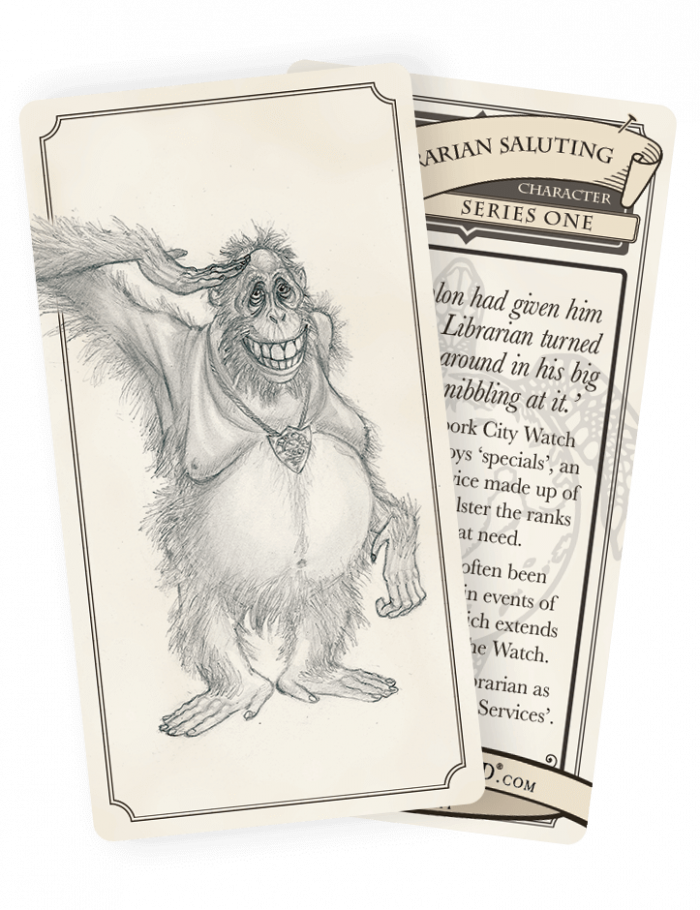 004 The Librarian Saluting Discworld Trading Card