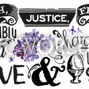 Bright white ceramic mug designed to celebrate the Glorious 25th. Discworld City Watch characters with the Terry Pratchett quote "Truth, Justice, Freedom. Reasonably priced love and a hard boiled egg."