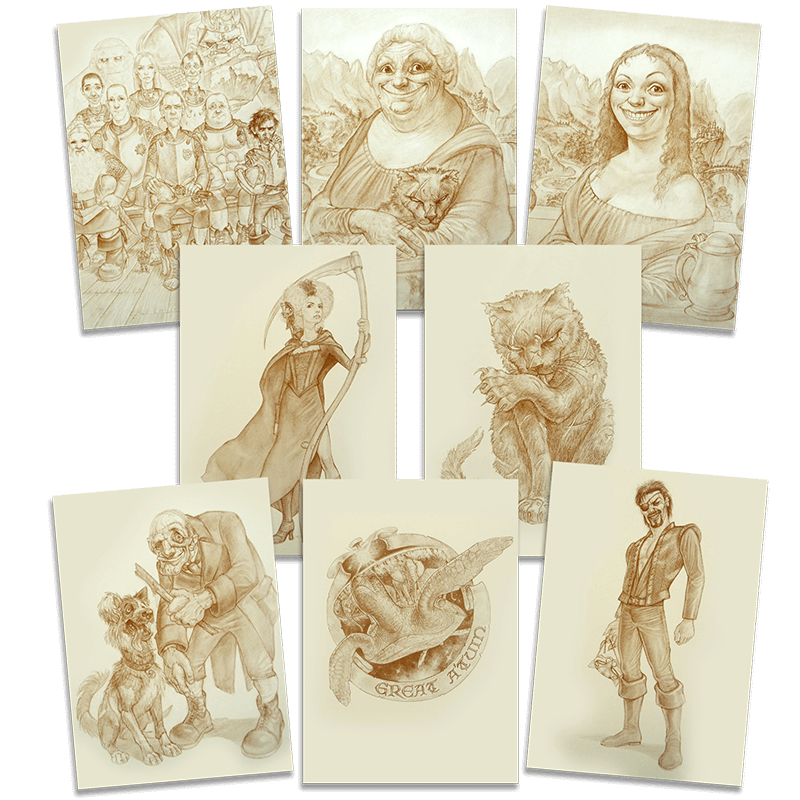 Discworld Sepia Cards - Set A Discworld Sepia Cards - Set A