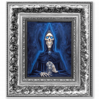 Death with Kitten Framed - Domed Sticker