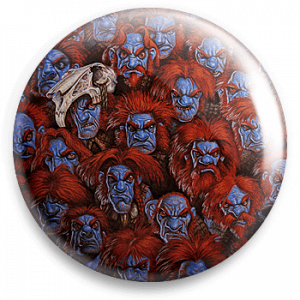 Discworld button badge featuring the artwork of Paul Kidby's Nac Mac Feegles