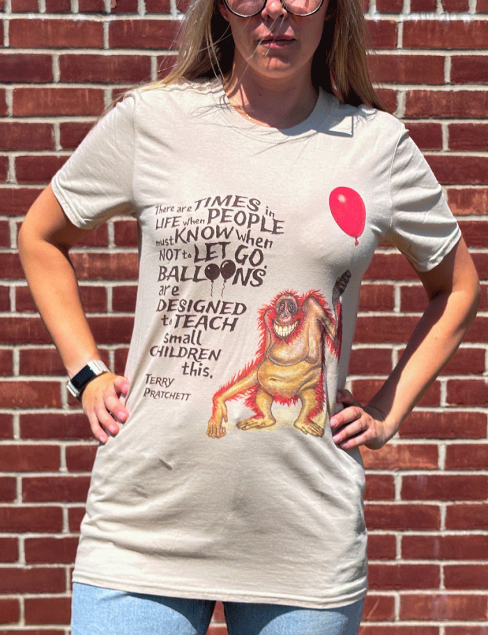 Librarian with Balloon T-Shirt