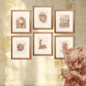 Framed Sepia Prints