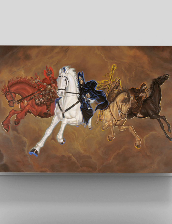 The Four Horsemen Greetings Card