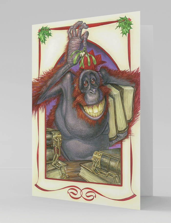 The Librarian Hogswatch Card