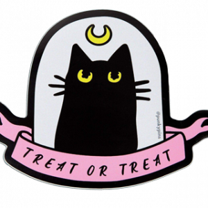 Treat or Treat Cat Laptop Sticker
