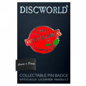 I met the Hogfather at Crumley's Discworld Pin Badge