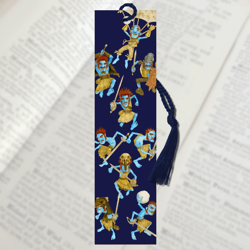 Frenzy of Feegles Bookmark Discworld bookmark featuring a frenzy of Feegles, gloss laminated with a tassel.