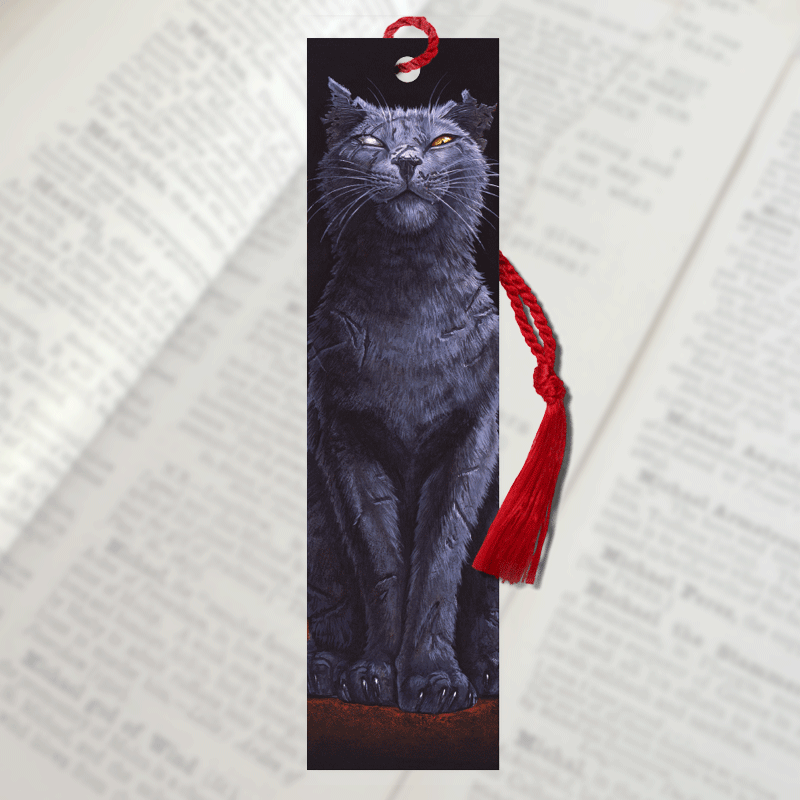 Greebo Bookmark Discworld bookmark featuring Greebo, gloss laminated with a tassel.