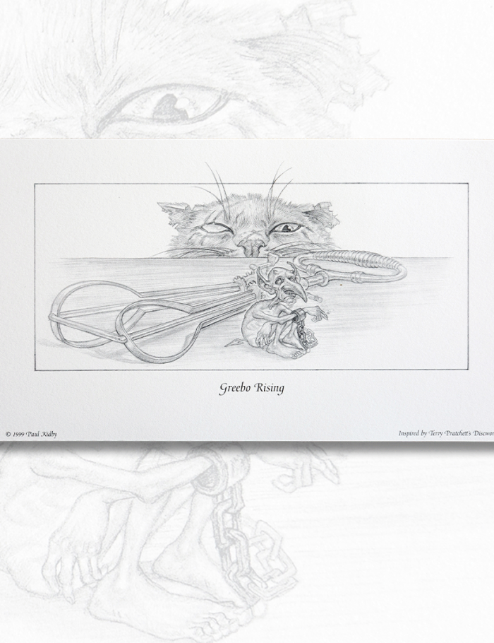 Greebo Rising Limited Edition Discworld Cat Print