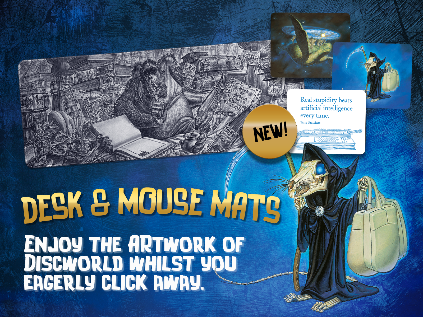 Discworld Mouse and Desk Mats