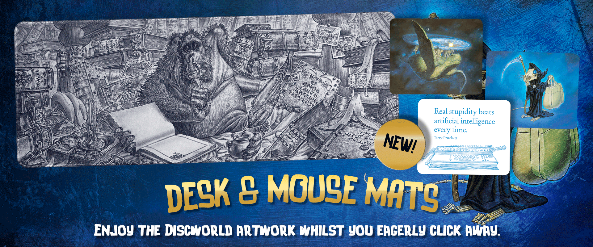 Discworld Mouse and Desk Mats