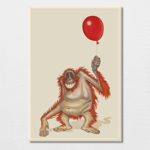 Librarian with the Balloon Artwork Magnet